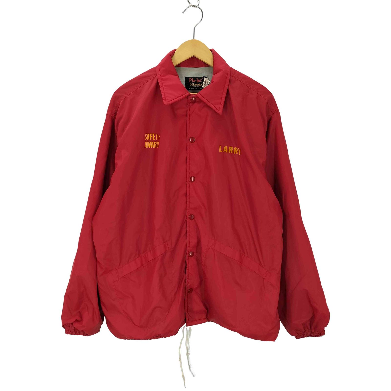 70s USA製 pla-jacナイロンコーチジャケット Lサイズ ホワイト 90s USA製 Dunbrooke Pla-Jac QUALITY CASCADE WOOD PRODUCTS