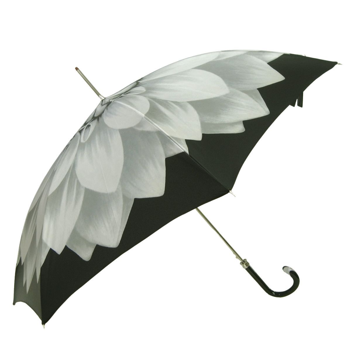 パソッティ PASOTTI 傘 雨傘 UVカット かさ レディース サンフラワー ひまわり ヒマワリ シルバー ブラック 460 PO 102