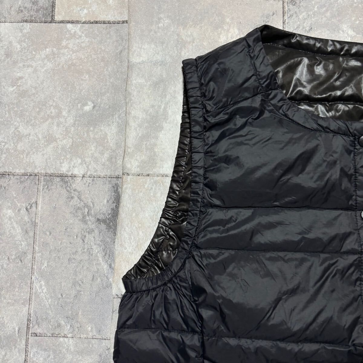 Hunch ハンチ Down vest ダウンベスト ノーカラー インナーダウン 