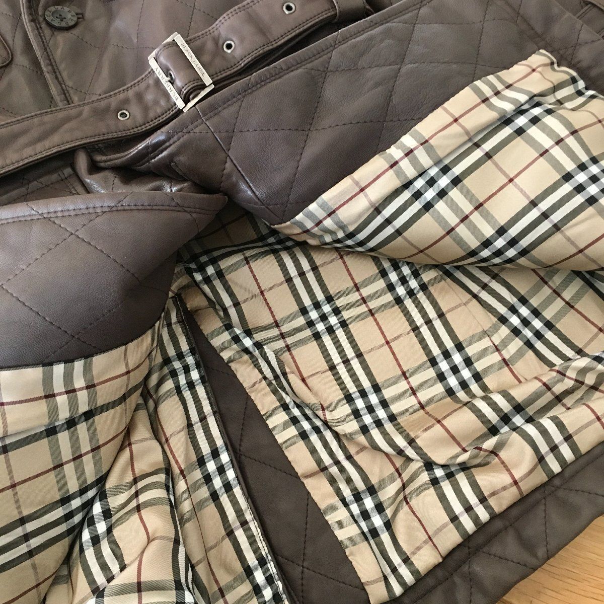 美品✨バーバリー 羊毛トレンチコート ブラック 美品 BURBERRY BLACK LABEL（バーバリーブラックレーベル