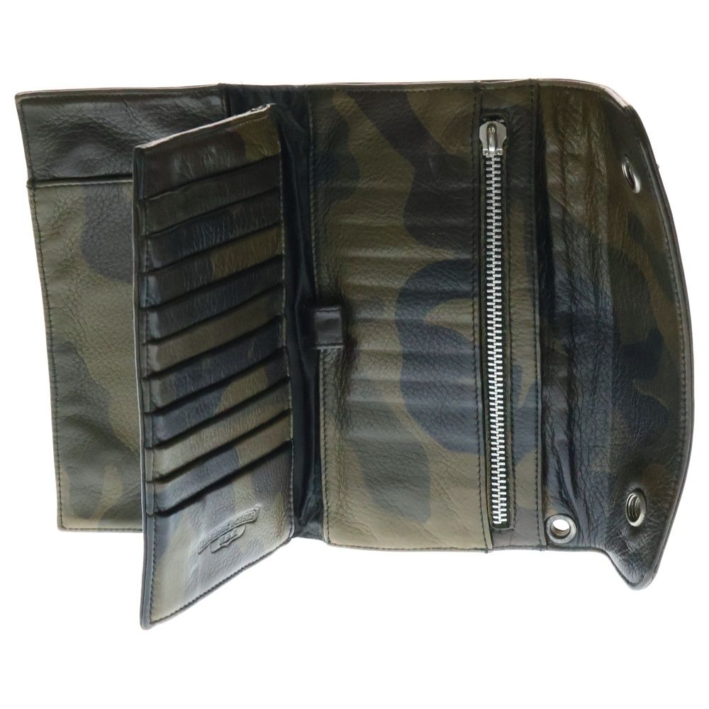 クロムハーツ　ウェーブウォレット　カモフラ クロムハーツ CHROME HEARTS 財布 Wave ウェーブ クロスボタン