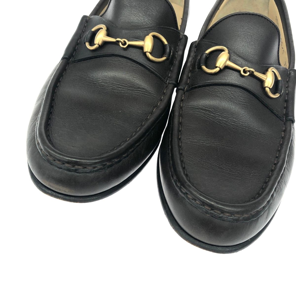 GUCCI グッチ ローファー 表記サイズ 7 1 2 ホースビット ヴィンテージ ブラウン レディース ローファー 革靴 靴