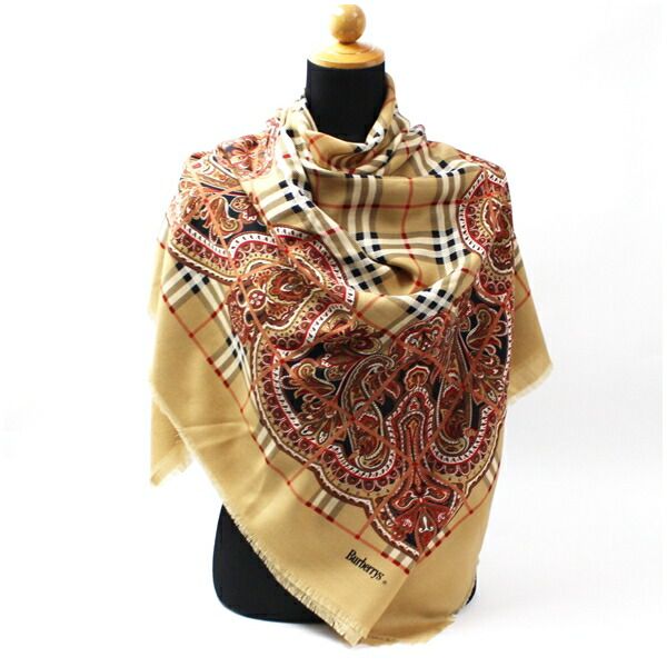 【新品未使用】バーバリー　プローサム　カシミヤストール BURBERRY（バーバリー） ストール MU GNT CHK SLD LNG CSSC 8035910
