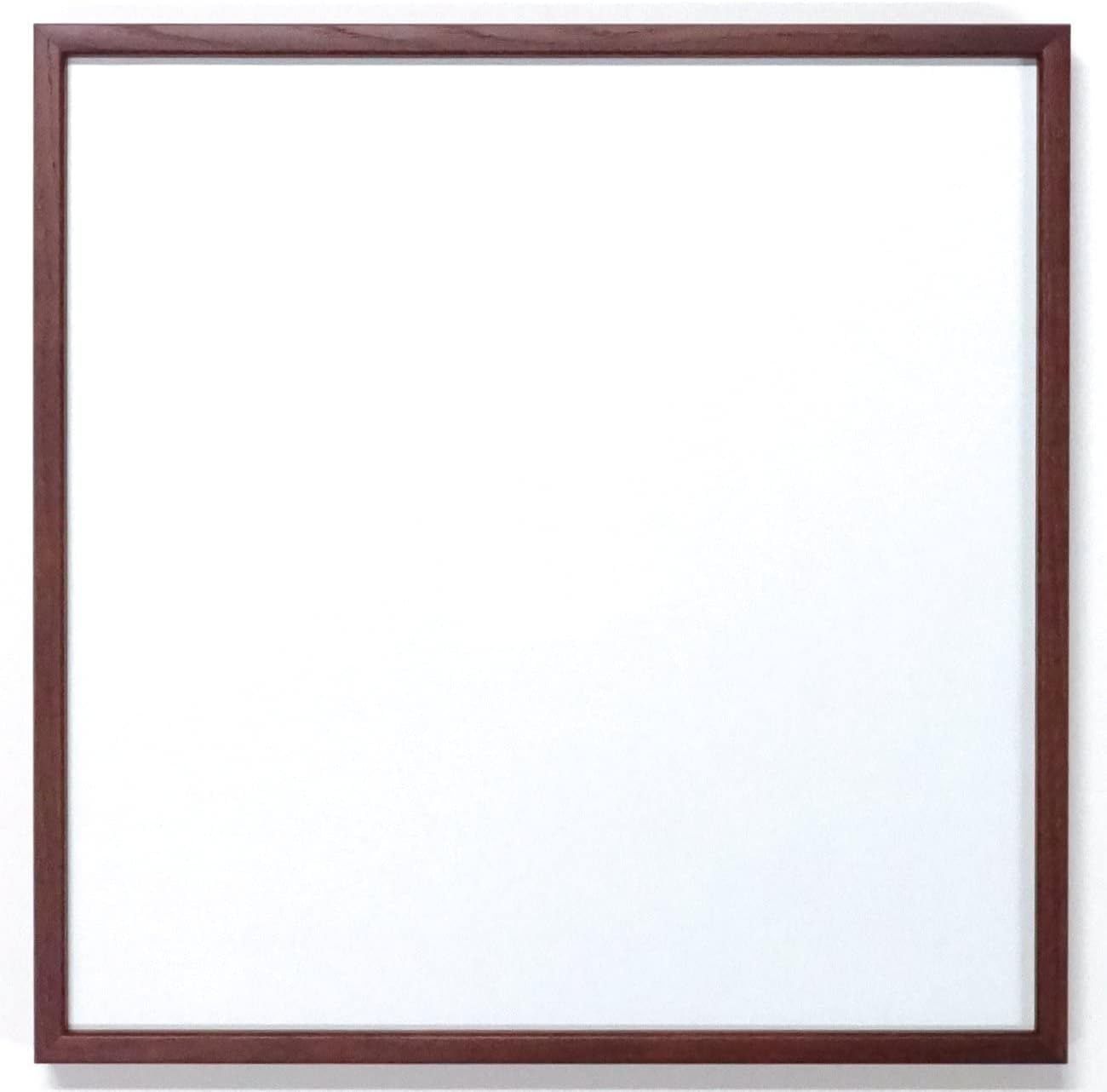 Color:オーク_Size:50角 正方形額縁 アクリル仕様 木製 L型 壁用フック付 (オーク， 50角)