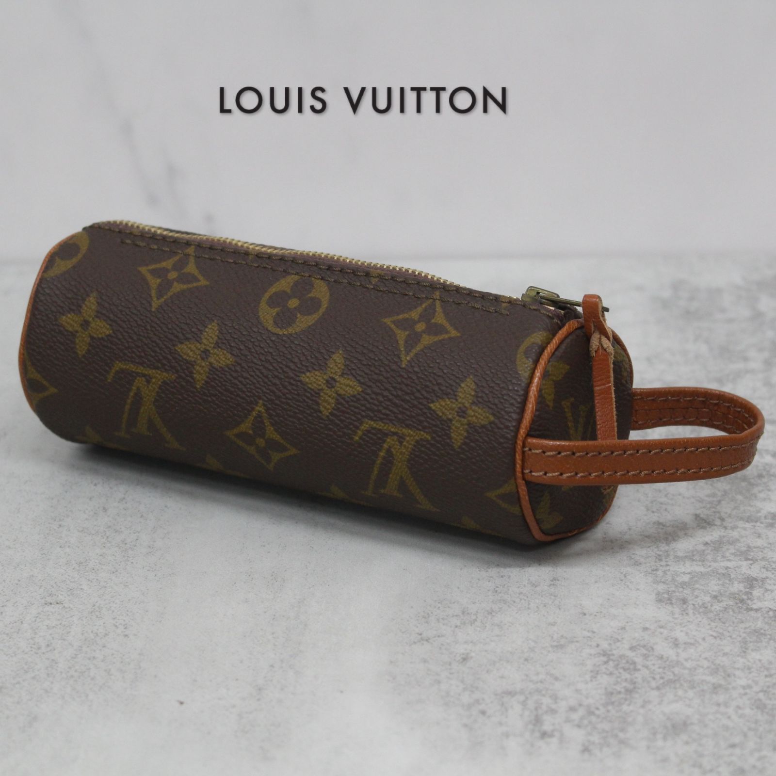 S112)【美品】LOUIS VUITTON/ルイヴィトン モノグラム 筒型 ポーチ