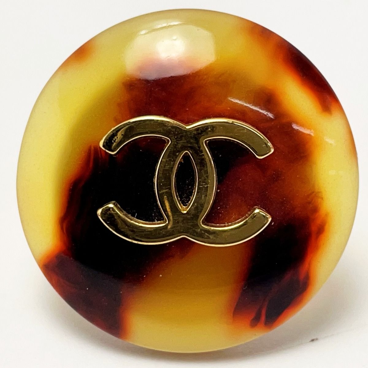 CHANEL シャネル ココマーク サークル メッキ べっ甲柄 刻印97P  
