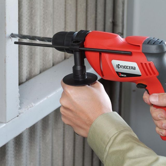 京セラ 旧リョービ ドリル D-1100VR 穴あけ 鉄工 木工 キーレスチャック ドリルセット13本付