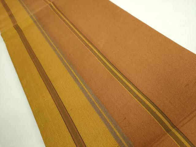 平和屋本店□極上 本場黄八丈 伝統工芸士 西条広吉 九寸開き名古屋帯