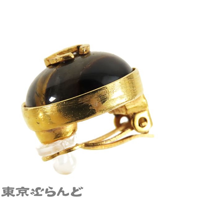 シャネルイアリング シャネル CHANEL ココマーク イヤリング 97P ゴールドxブラウン