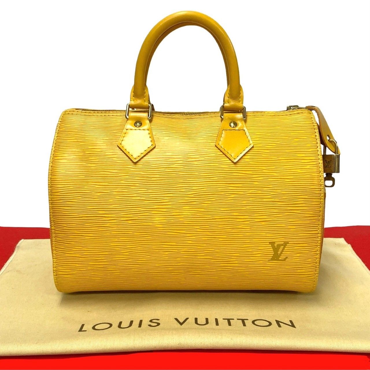 極 美品 LOUIS VUITTON ルイヴィトン ヴィンテージ LV スピーディ25 エピ レザー 本革 ボストンバッグ ミニ ハンドバッグ  イエロー c82-2 - メルカリ