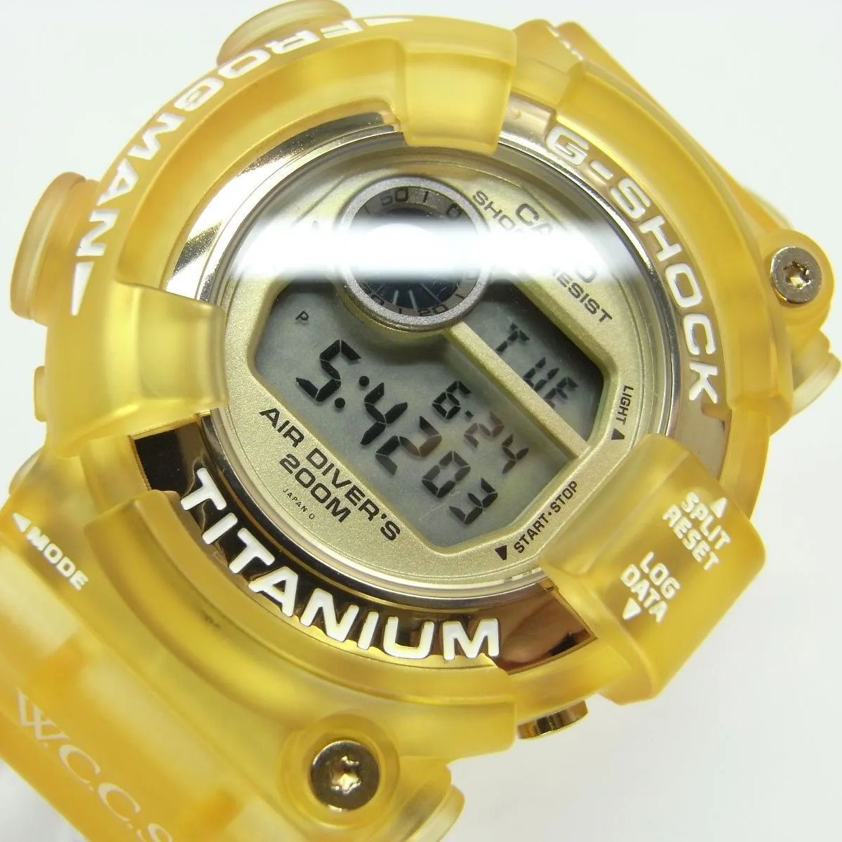 CASIO ｶｼｵ G-SHOCK ﾌﾛｯｸﾞﾏﾝ DW-8201WC-9T ｺﾞｰﾙﾄﾞｽｹﾙﾄﾝ WCCS 世界ｻﾝｺﾞ礁