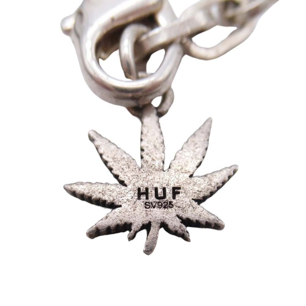 HUF シルバー ブレスレット 葉っぱモチーフ 良品 23aw HUF ハフ PLANTLIFE BRACELET ブレスレット リーフ