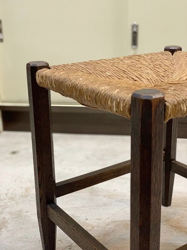 希少 松本民芸家具 座編みスツール ラッシスツール ラッシ編み 椅子