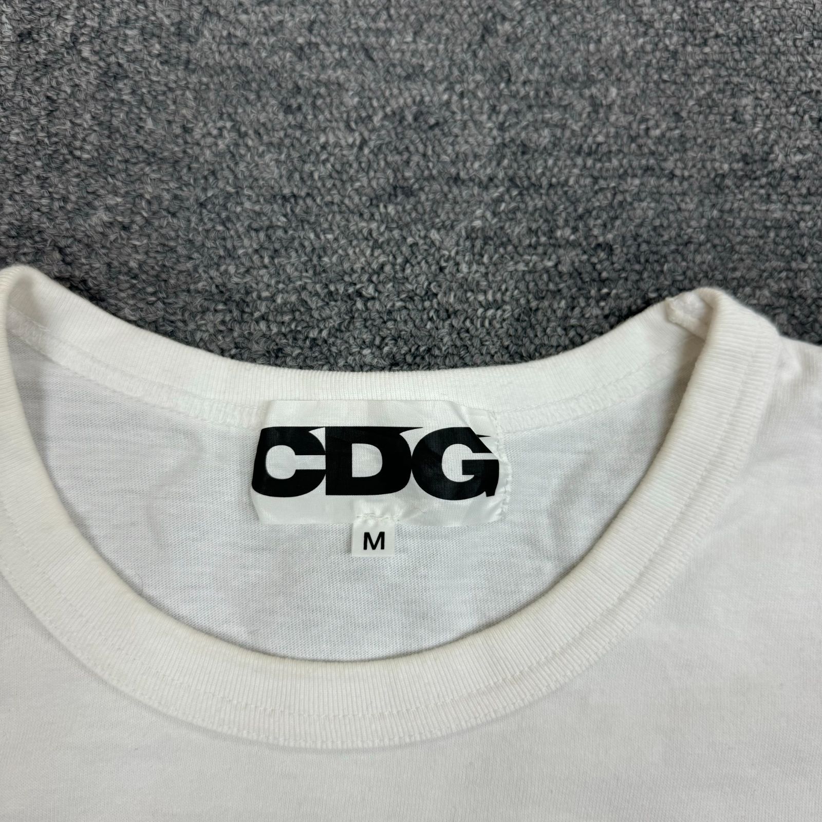 COMME des GARCONS◆コムデギャルソン/Tシャツ/S/コットン/ホワイト/プリント/PE-T065 COMME des GARCONS CDG 23SS プリントTシャツ カットソー