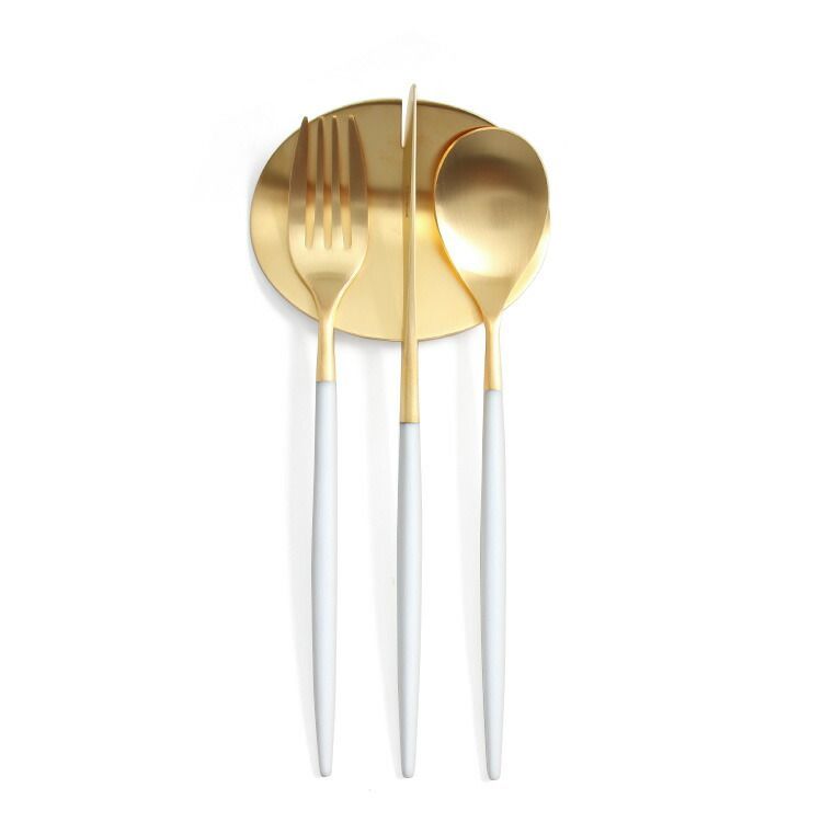 新品 ＜4点セット＞クチポール ミオ ホワイトマットゴールド デザート3