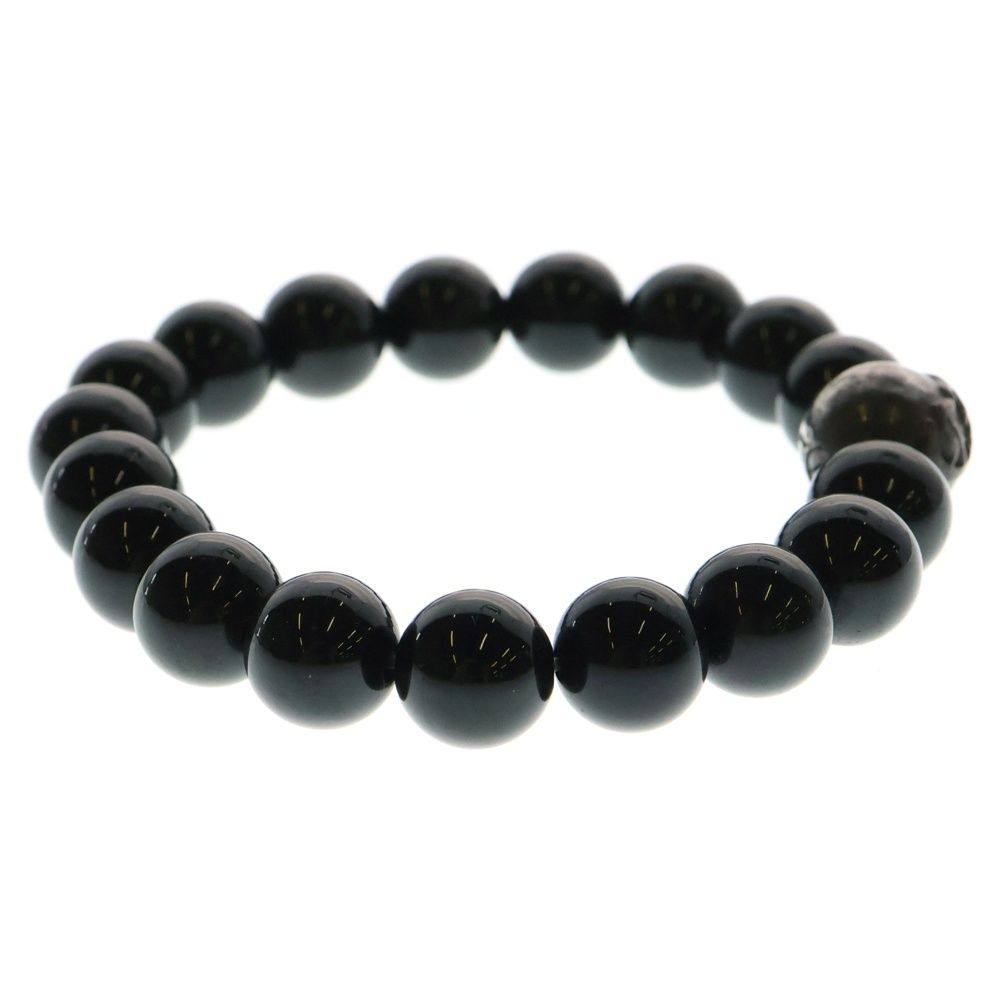 10mmビーズブレスレット ブラック|シルバー