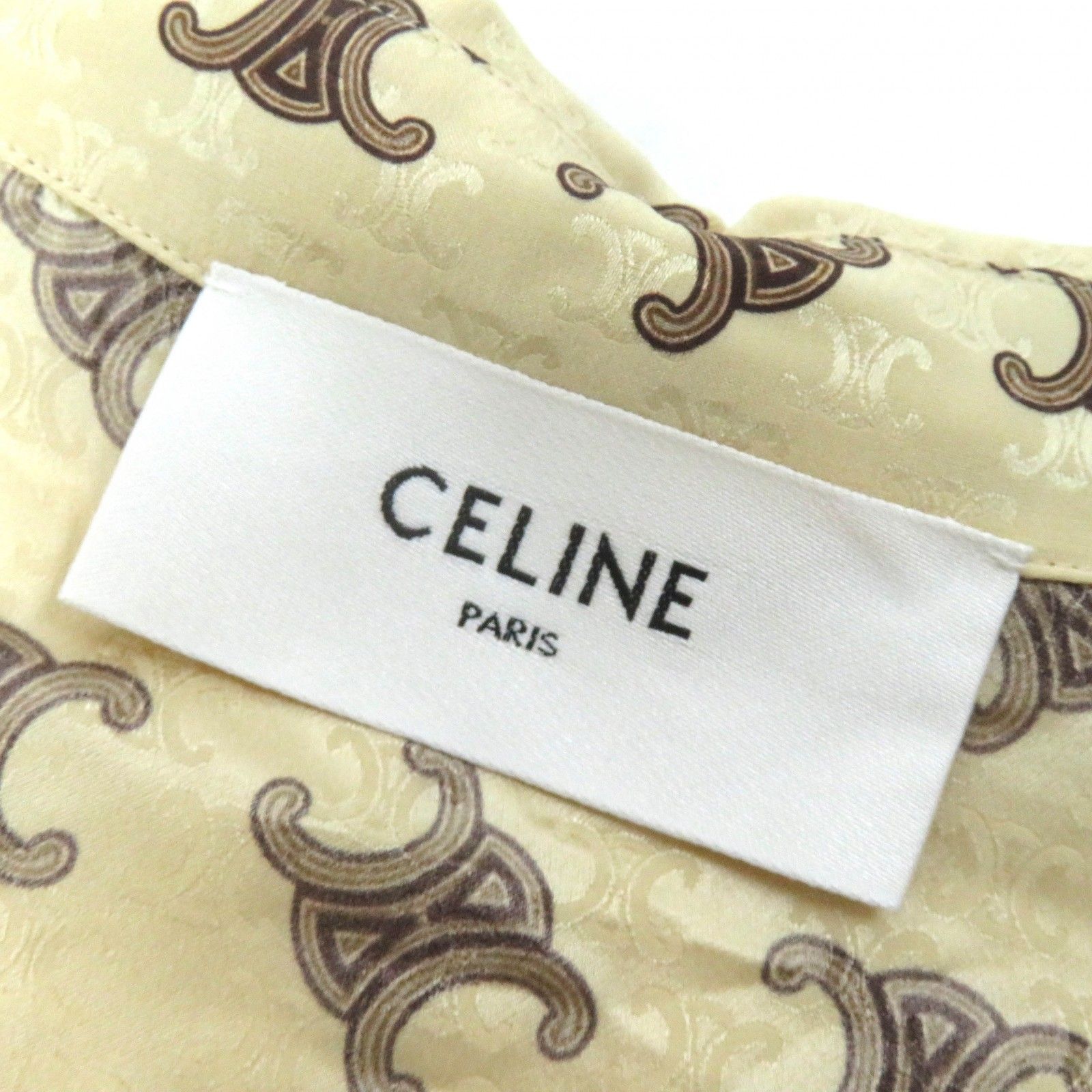 極美品△CELINE セリーヌ 2R61G812T ラバリエール シルク100  