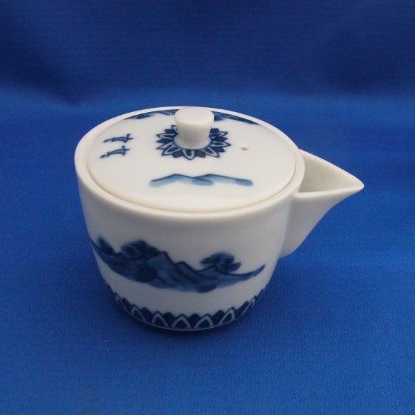 美濃焼手描き山水茶器揃