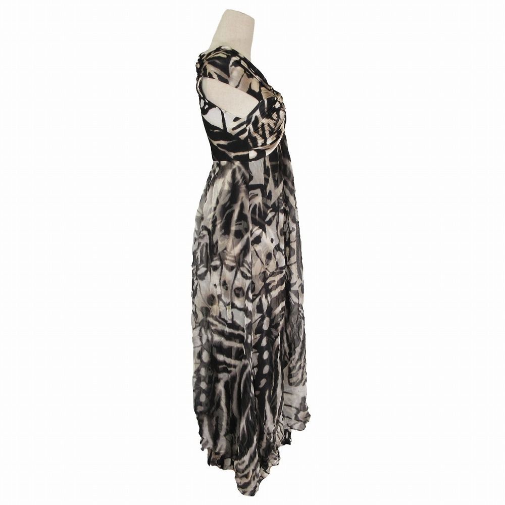 マックスマーラ MaxMara STUDIO シアー 総柄 ドレープ ドレス