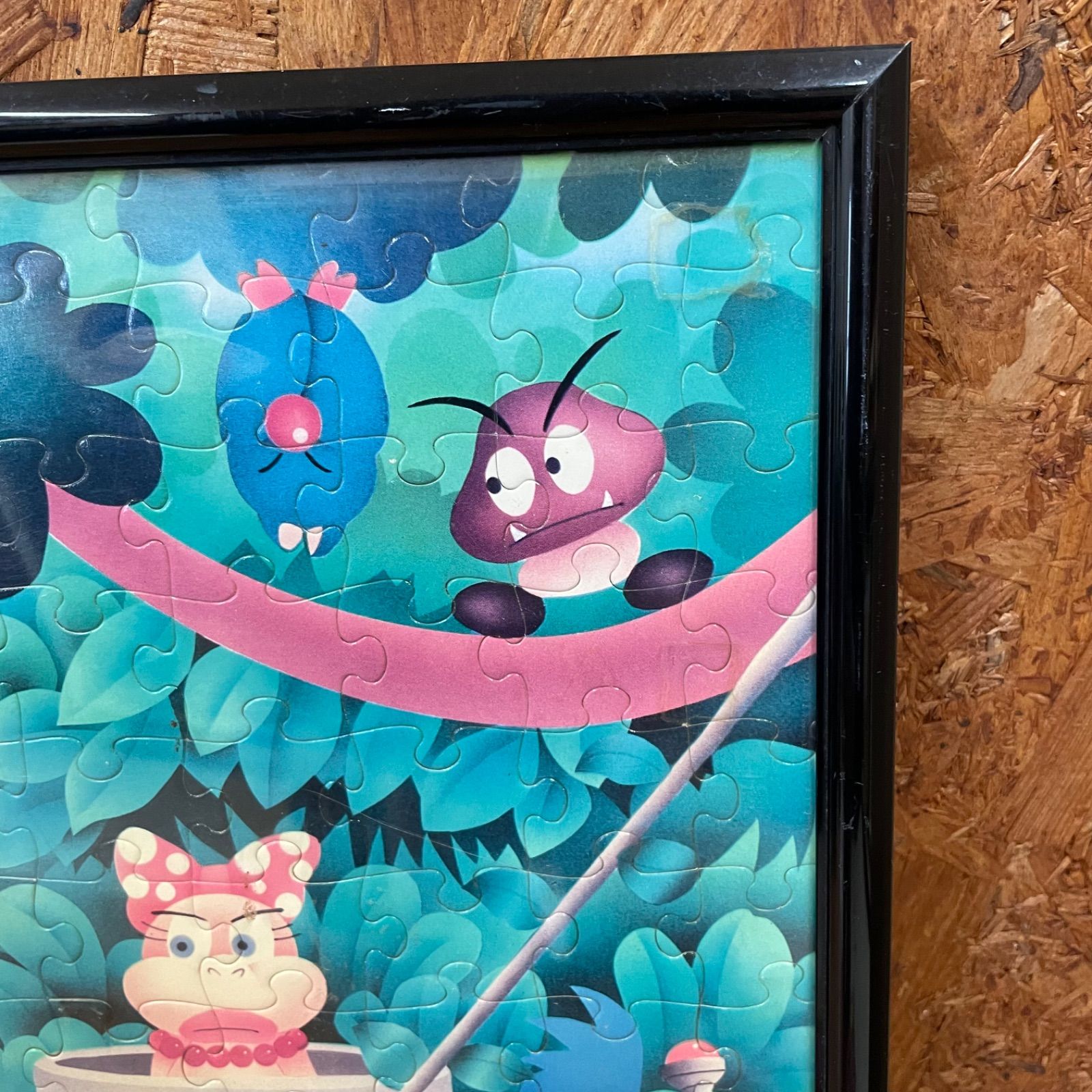 昭和レトロ スーパーマリオ パズル完成品 額付き 53cm×75cm
