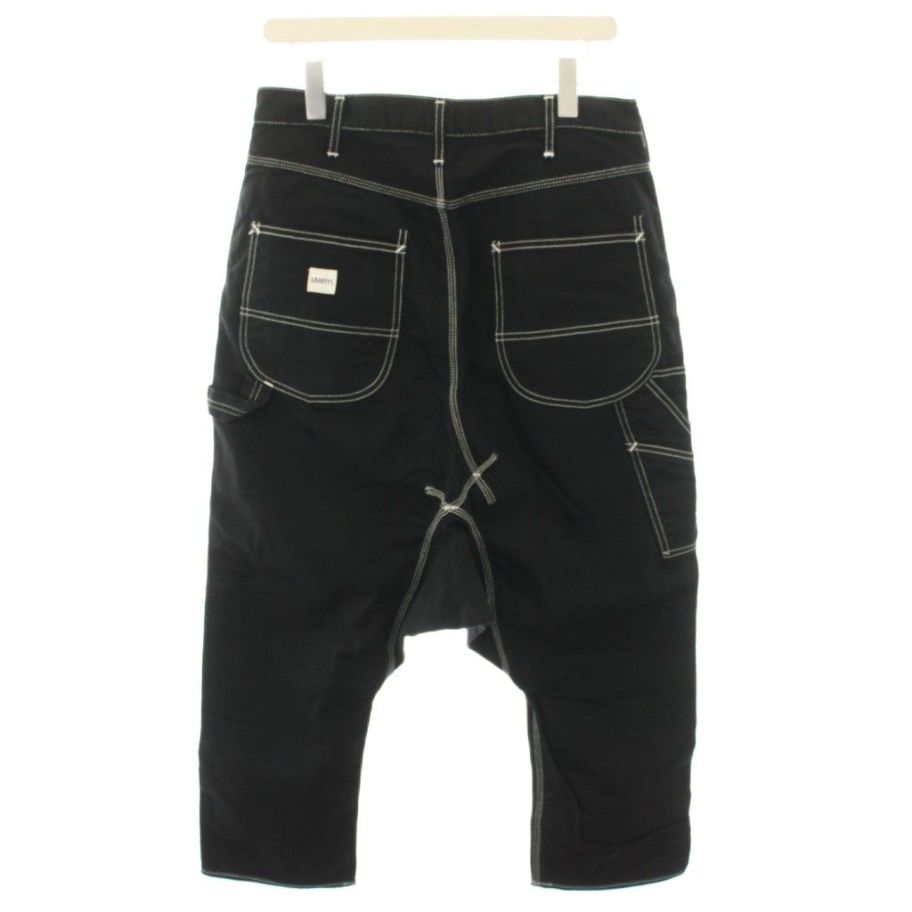 コムデギャルソン COMME des GARCONS ガンリュウ GANRYU AD 2015 サルエルパンツ ジップフライ M 黒 ブラック 白 ホワイト EP-P 002 YT