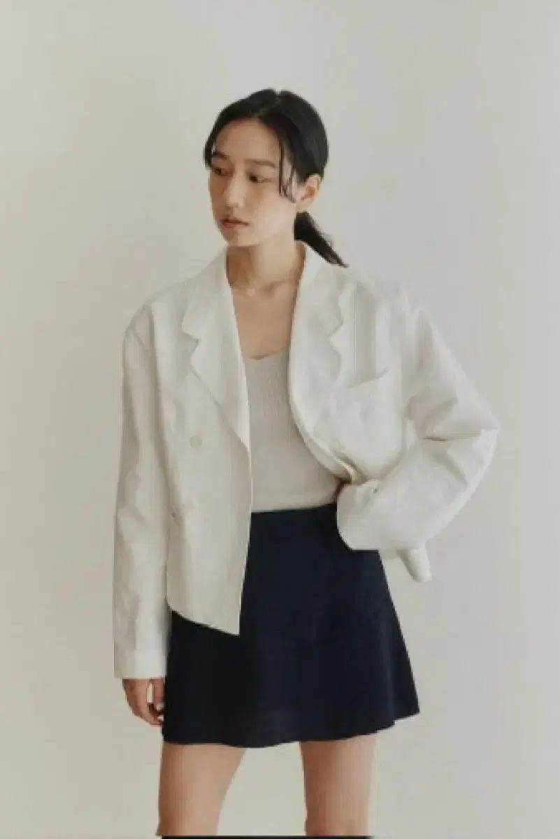 TANNAT ウェーブ スカート ネイビー m