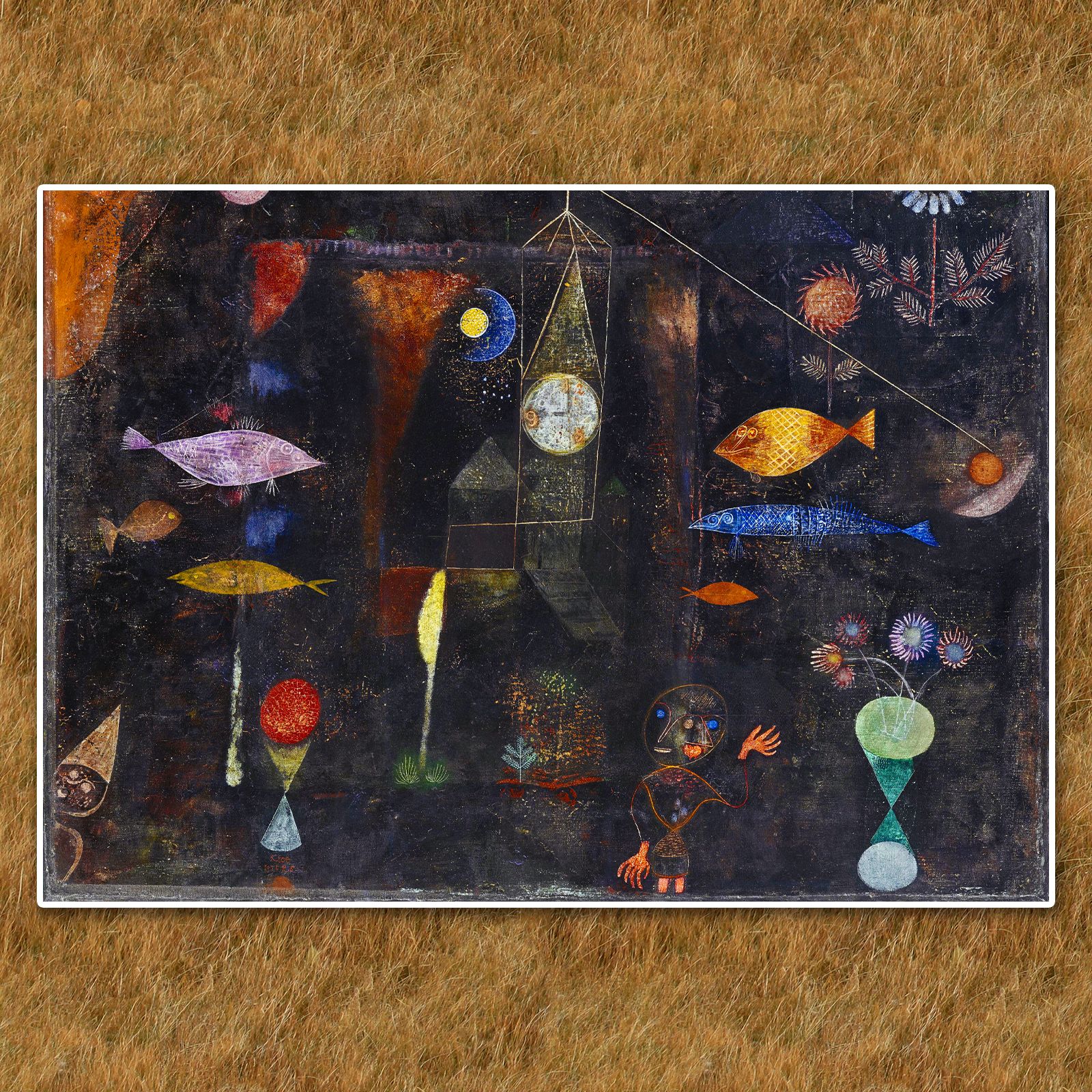 パウル・クレー『Fish Magic(魚たちのまじない)』複製画【額入り