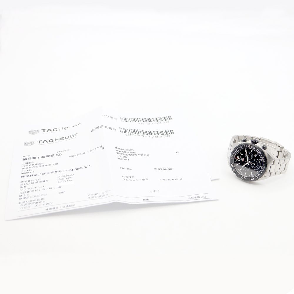 電池交換済 TAG Heuer タグホイヤー フォーミュラ1 クロノグラフ CAZ1110 BA0877 200m防水 スモールセコンド デイト 黒 ブラック SS ステンレス メンズ クォーツ フォーミュラー1【6ヶ月保証】【腕時計】【中古】 電池交換済 TAG Heuer タグホイヤー フォーミュラ1 クロノグラフ