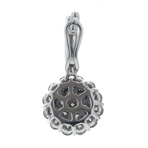 k18WG ダイヤモンド開閉バチカンペンダントトップ　GSTV新品同様　送料無料 GSTV K18WG ペンダントトップ ダイヤモンド 0.45ct ラウンド パヴェ