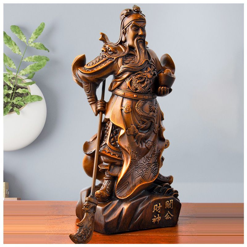 関羽像 関羽雲長 三国志 武士像 置物 オブジェ 縁起物 風水 幸運 開運