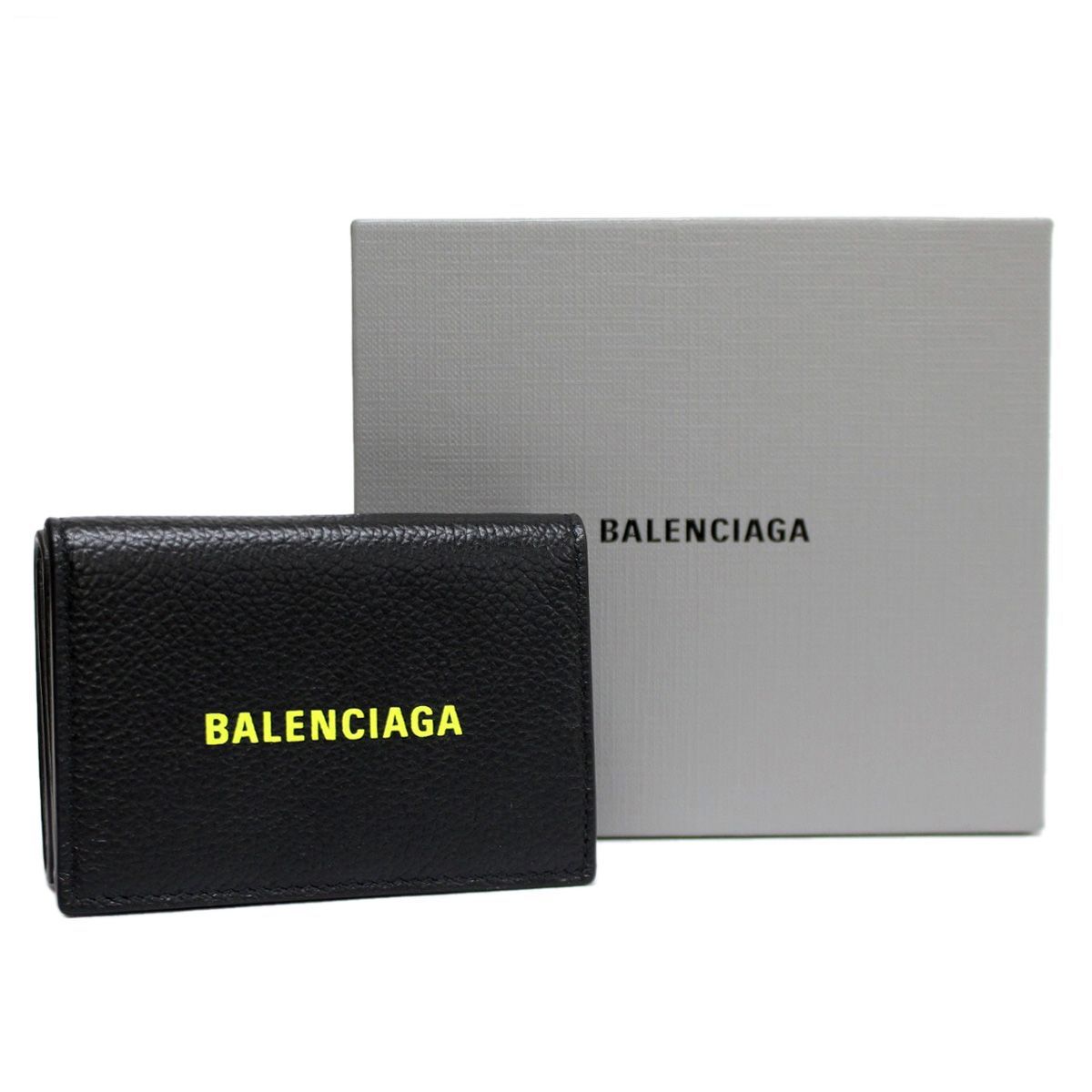 8 BALENCIAGA バレンシアガ 594312 1I313 ブラック 3つ折り財布 小銭入れ付き