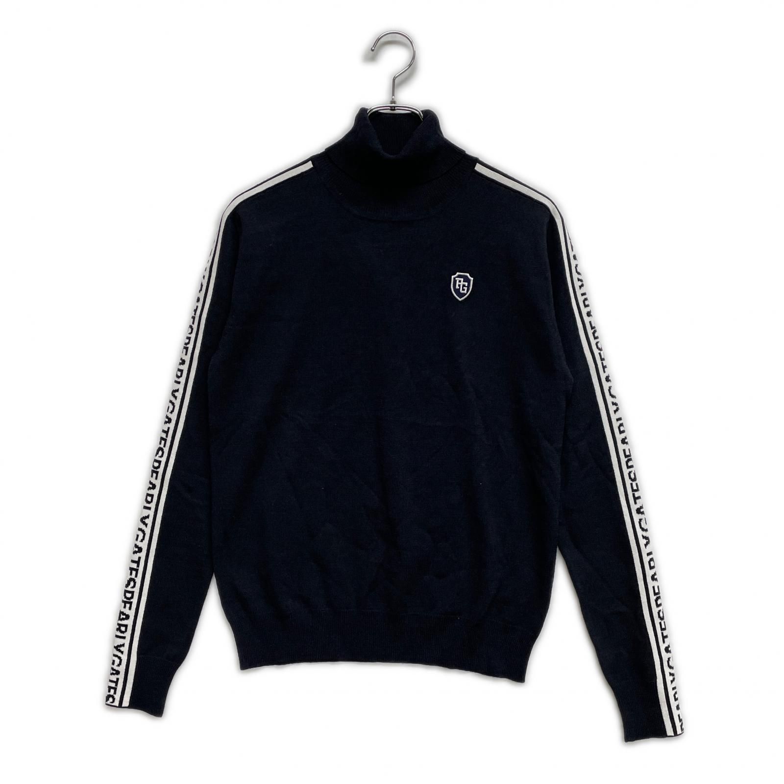 レディース パーリーゲイツ PEARLY GATES セーター 1 M 濃紺 ネイビー タートルネック ロゴ ニット