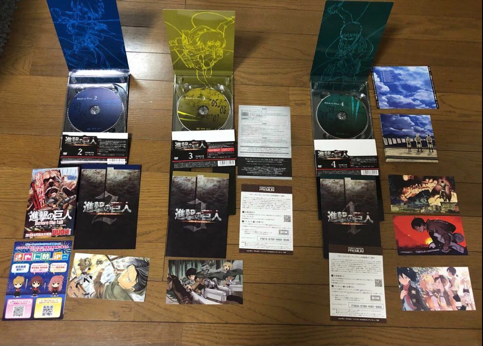 進撃の巨人 DVD 1-9巻 セット レア　初回限定版有 未開封有 進撃の巨人 DVD 1-9巻 セット レア 初回限定版有 未開封有