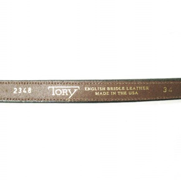 TORY LEATHER トリーレザー アメリカ製 ENGLISH BRIDLE LEATHER EQUESTRIAN INSPIRED BELT ブライドルレザーナローベルト 2348 34 HAVANA ブラウン MADE IN USA Y字型バックル