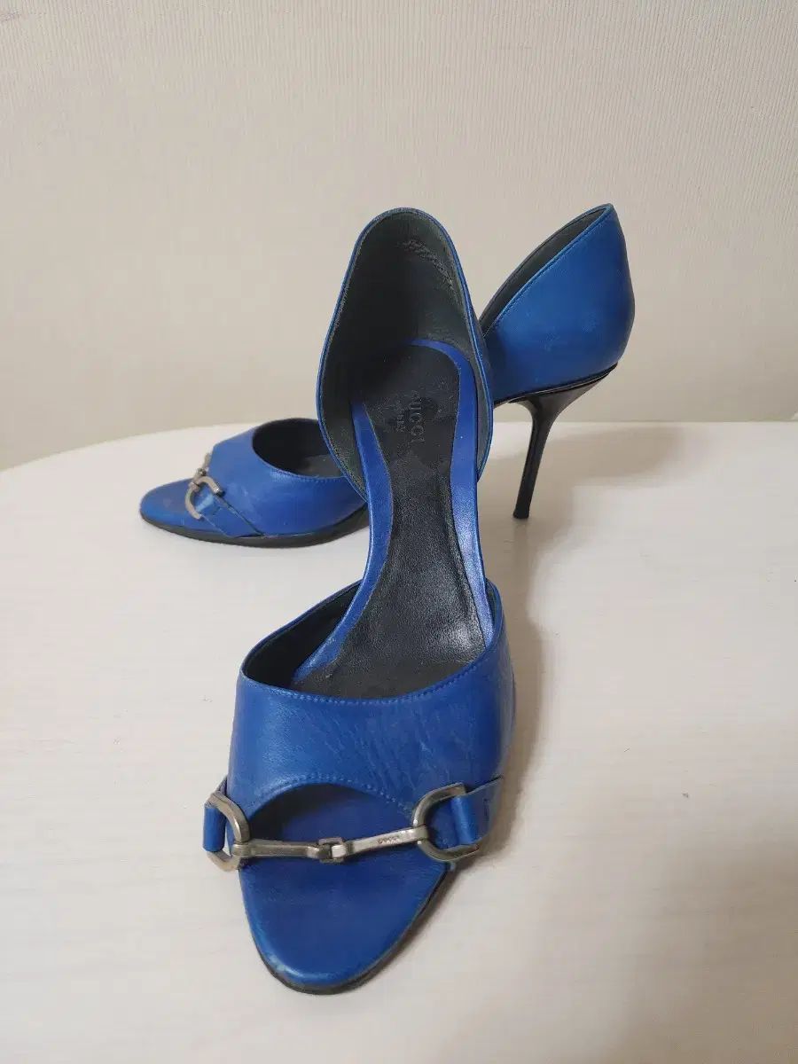 GUCCI グッチ ホースビット パンプス ブルー 36 5 レディース 青 靴 235