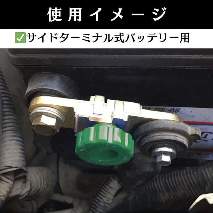 CHASO バッテリー カット ターミナル サイド 端子 用 バッテリー上がり 防止 カットオフ スイッチ キルスイッチ 車 バイク 電源 緑 4個(  グリーン 4個) - メルカリ