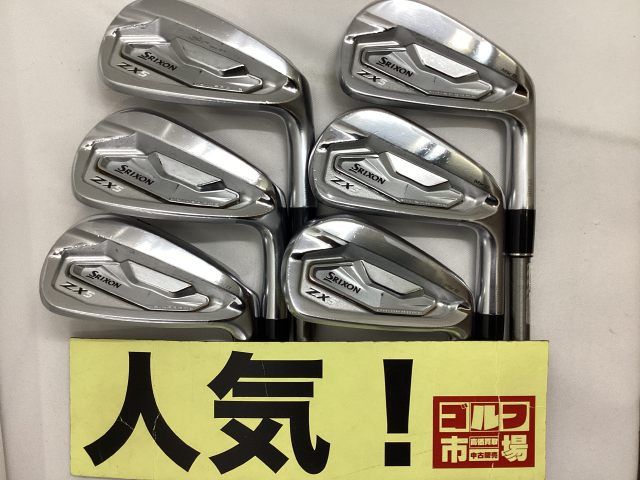 アイアンセット ダンロップ 人気 スリクソンZX5 Mk II アイアン 6本 スチールファイバー i80CW S 24 4731 杭全本店