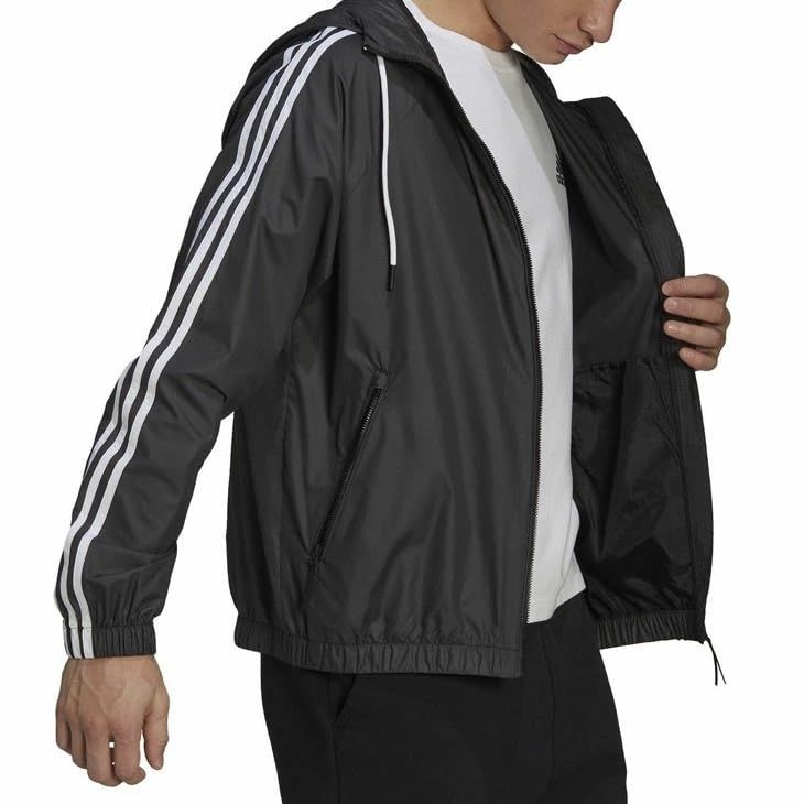 アディダス(adidas) BSC 3ストライプ ウィンドジャケット 22543-H65776 ブラック/ブラック Mサイズ アディダス] BSC 3ストライプ ウィンドジャケット Mサイズ ブラック