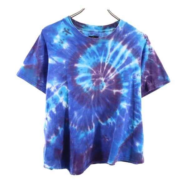 ニードルス ネペンテス 日本製 タイダイ アシンメトリー 半袖 Tシャツ 2 ブルー系 Needles NEPENTHES レディース 【中古】  【230709】 メール便可