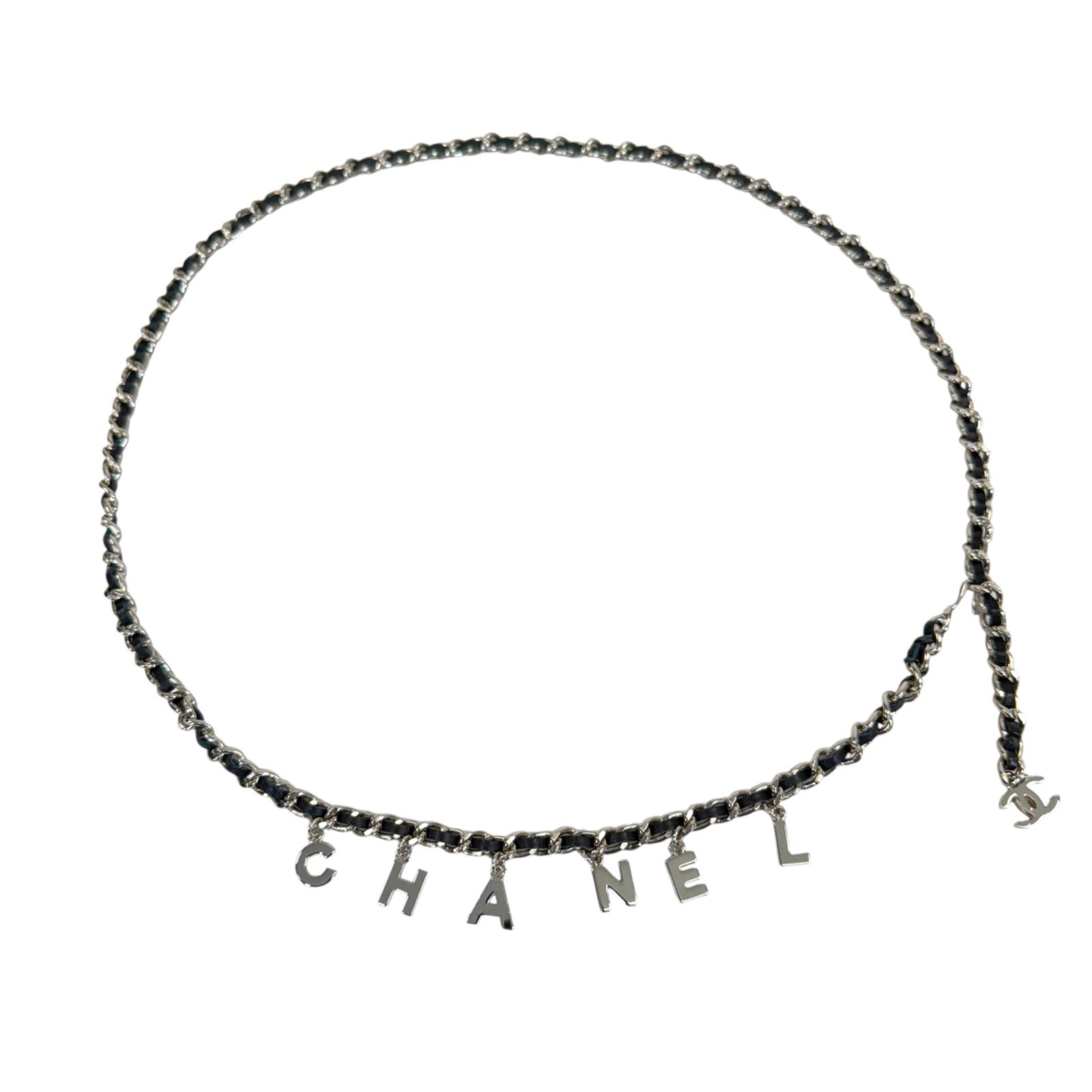 CHANEL チェーンベルト ロゴチャーム付き CHANEL シャネル ロゴチャーム レザー チェーンベルト - メルカリ