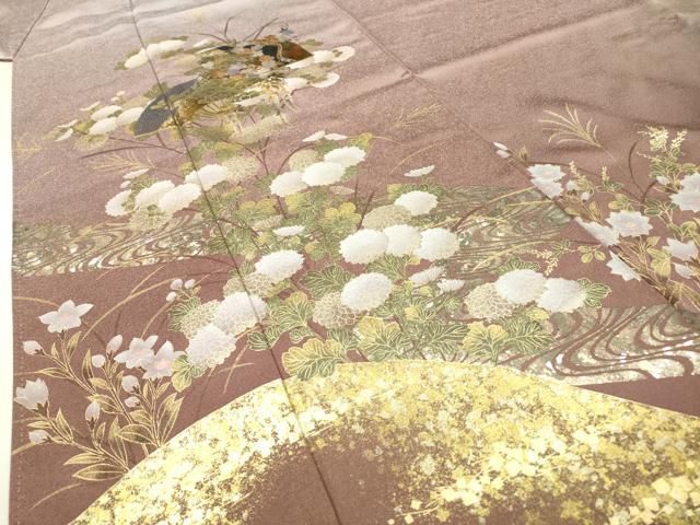 平和屋着物○訪問着 霞流水枝桜文 暈し染め 金彩 やまと