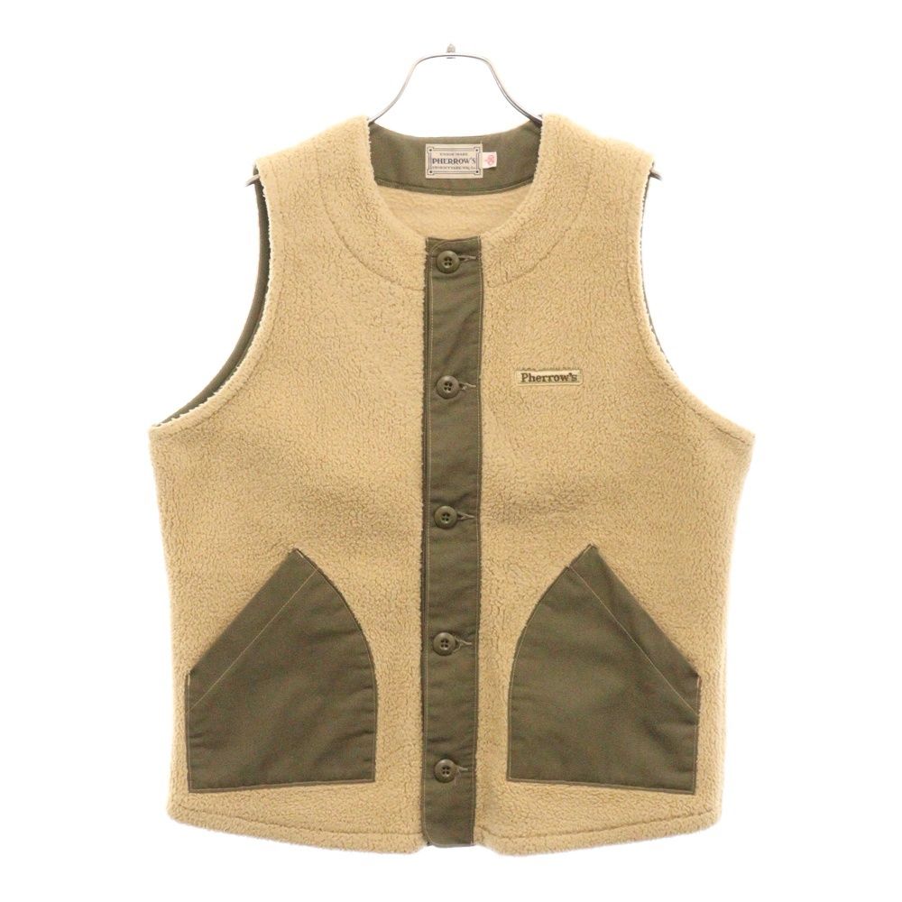 PHERROW'S カーキ ベスト サイズ42 PHERROW'S カーキ ベスト サイズ42