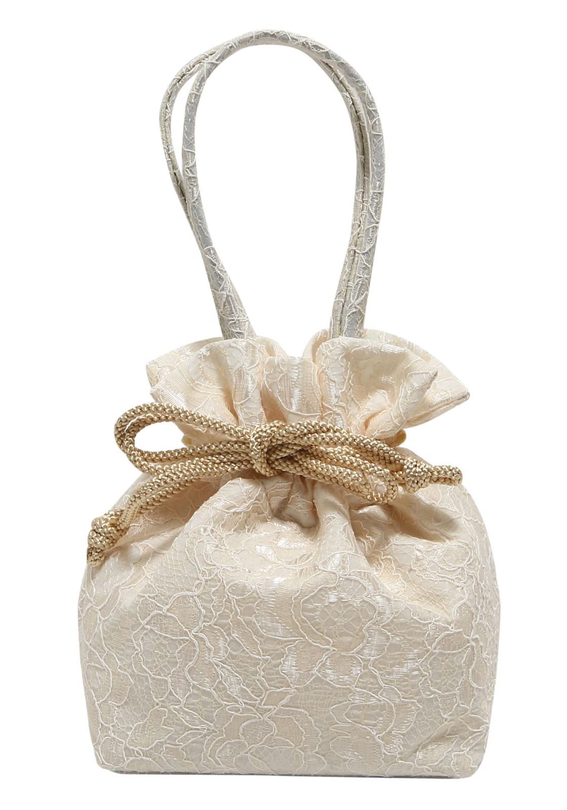 数量 浴衣 着物 和装 持ち手付き 巾着 レース ハセガワ