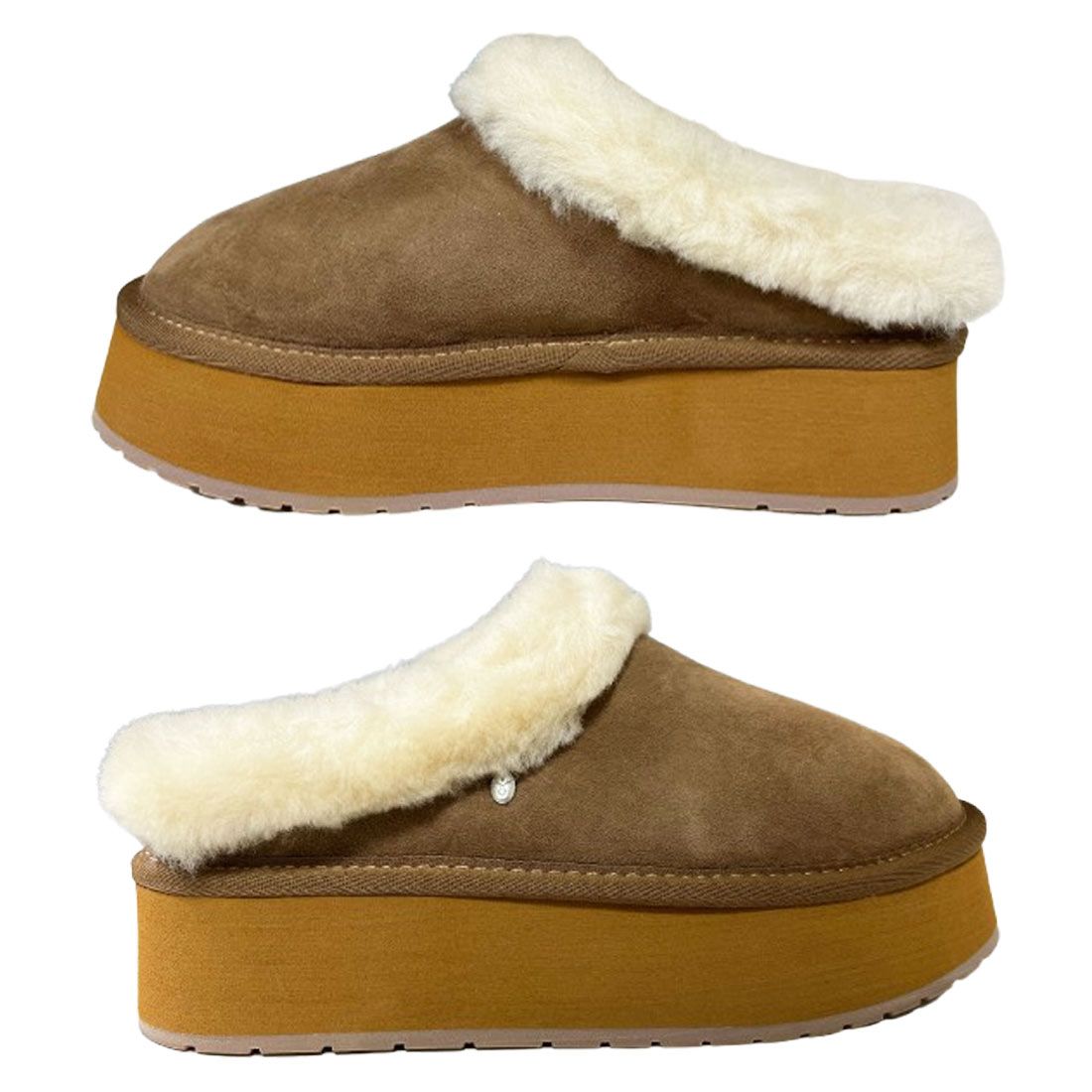 EMU エミュー ムートン スリッポン シューズ シープスキン ヴァージニア フ 厚底 レディース 靴 Virginia Flare W13294 USTAUSTRALIA_COM_AU