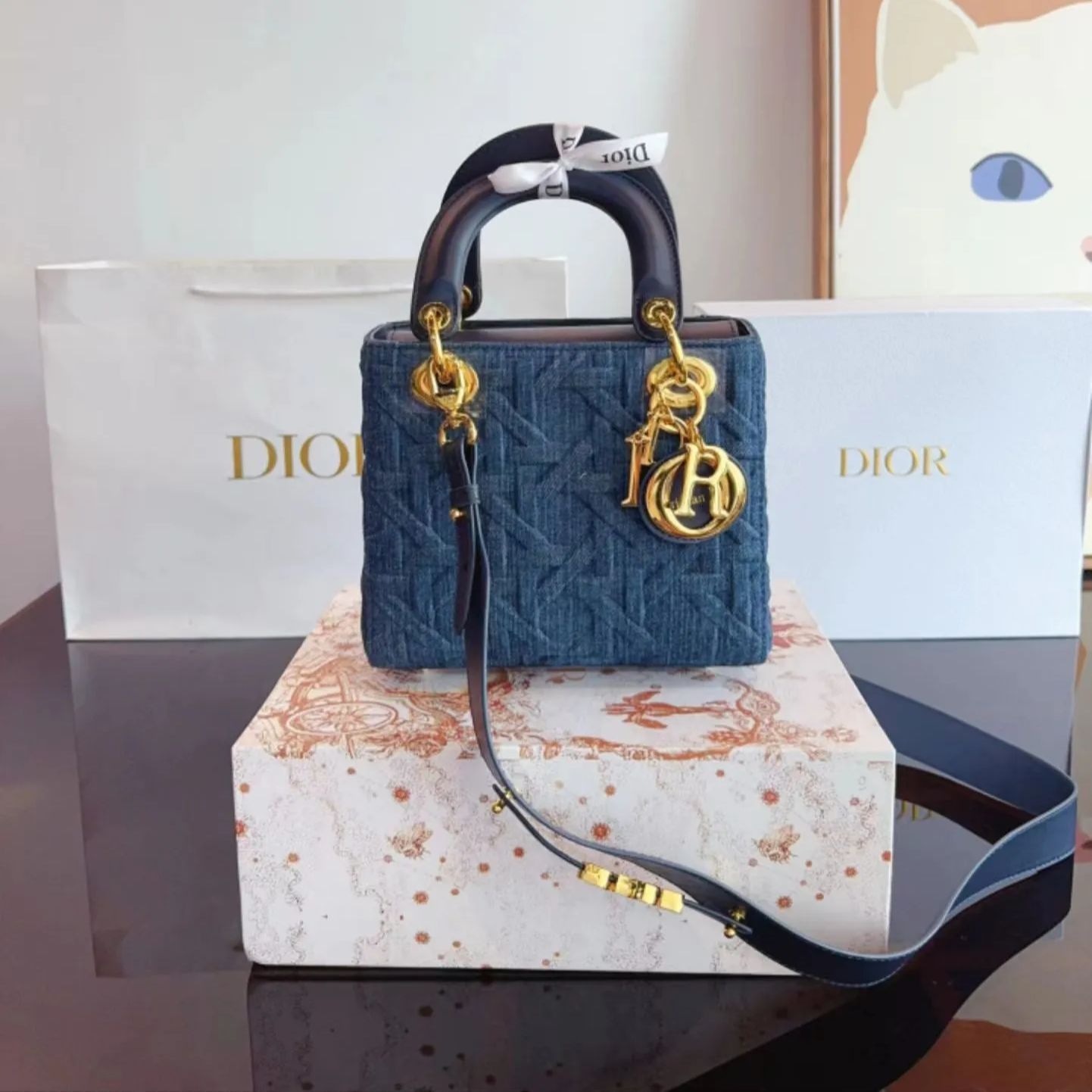 Christian Dior　レディディオール　カナージュ　キルティング 美品