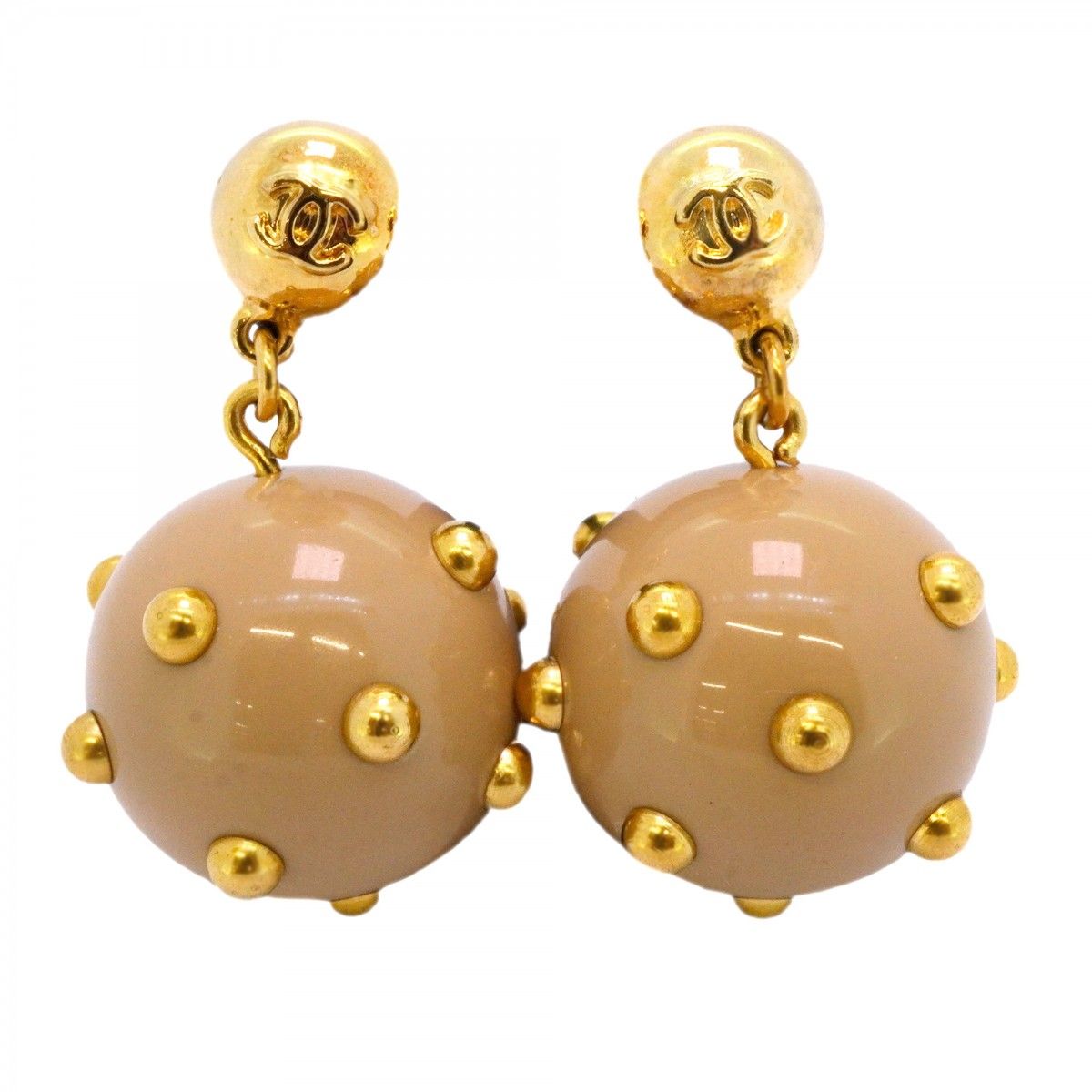 CHANEL シャネル サークルピアス ココマーク B17C シャンパン CHANEL シャネル サークルピアス ココマーク B17C シャンパン