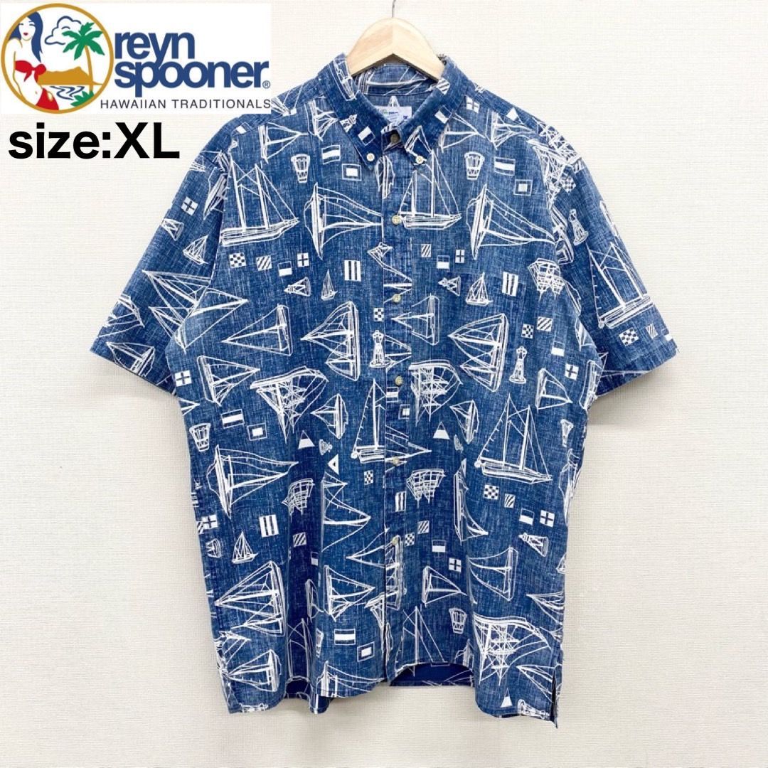 90s- reyn spooner レインスプーナー 半袖アロハシャツ 総柄 Reyn Spooner - レインスプーナー 90s オールド ダイヤモンド
