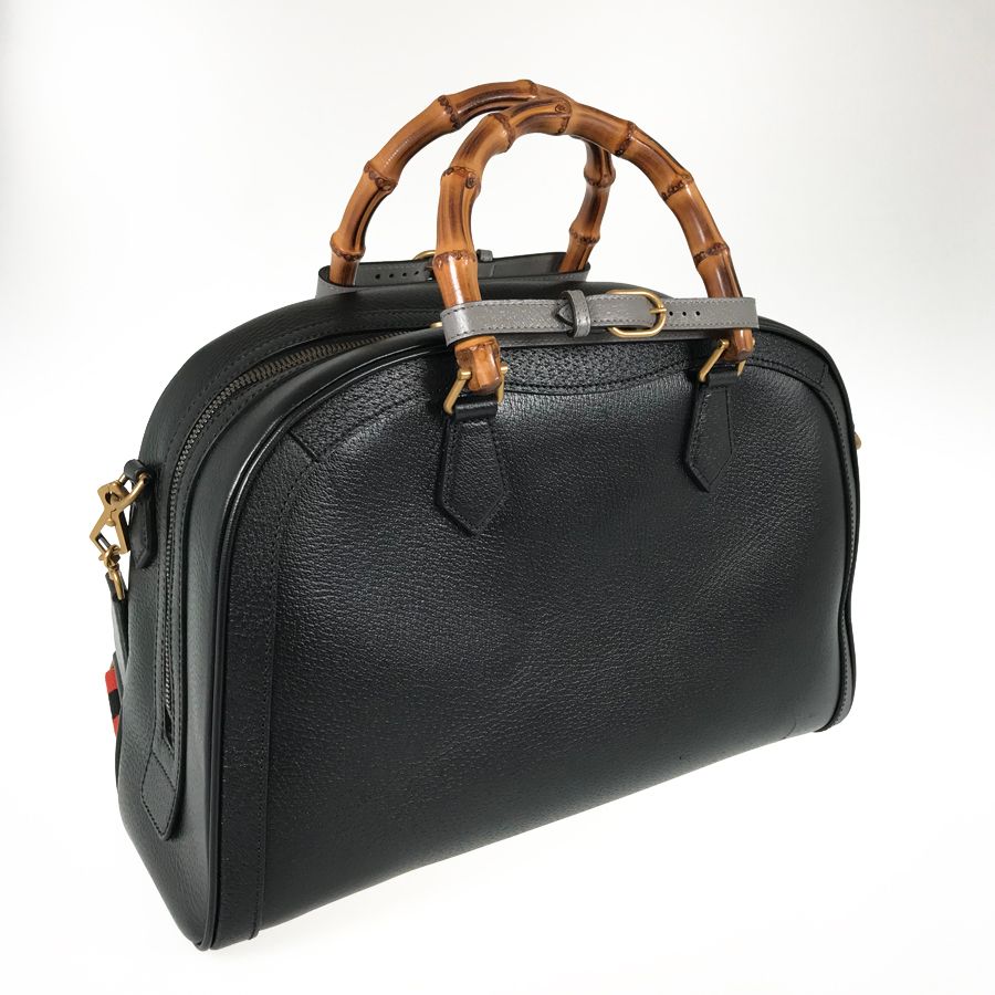 グッチ GUCCI バンブー 705373 レザー ボストンバッグ fto【中古
