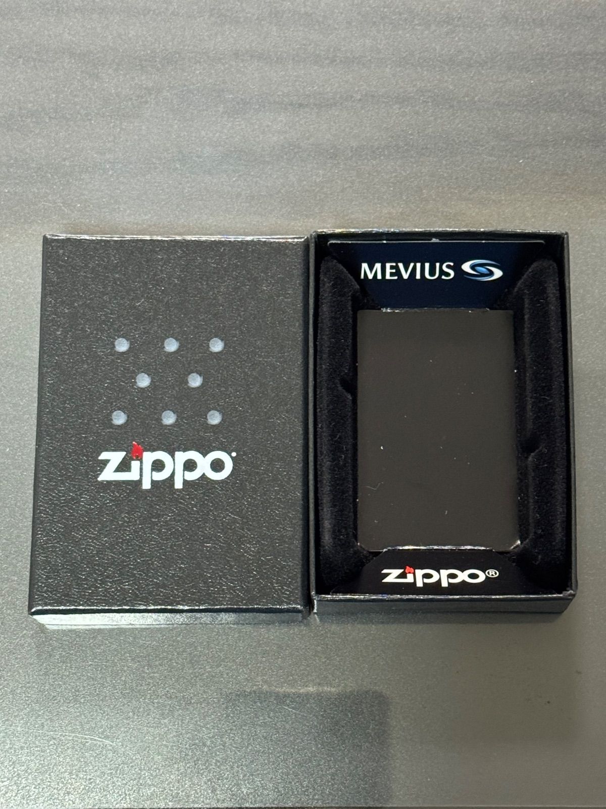 zippo MEVIUS silver 限定品 メビウス シルバー 2014年製 当選品 前面