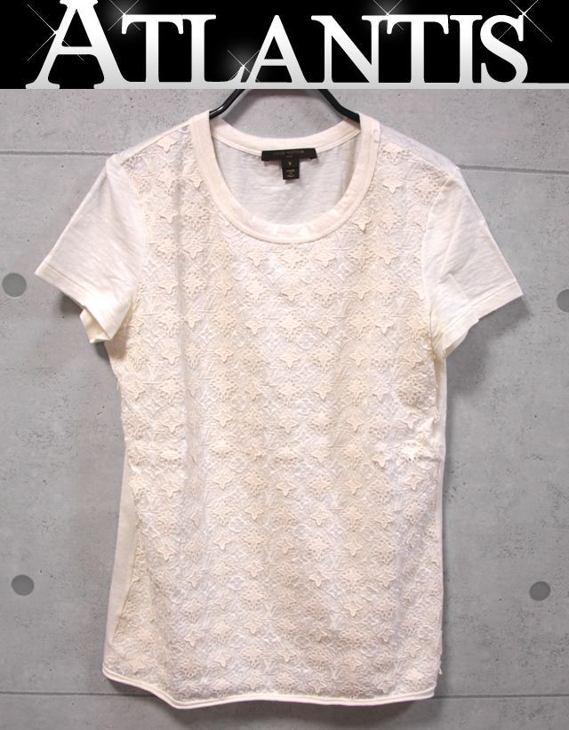 LOUIS VUITTON モノグラム レース ニット 半袖 カットソーTシャツ-